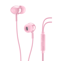 PINK IN-EAR EARPHONES WITH MICROPHONE