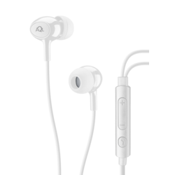WHITE IN-EAR EARPHONES WITH REMOTE