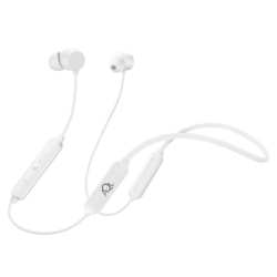 WHITE BT EARPHONES IN-EAR NECK FLEX