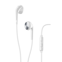 CLUB WHITE CONICAL EARPHONE WITH MIC