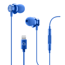 STEREO IN-EAR EARPHONES MFI BLUE